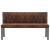 Bancă, maro, 148,5 cm, velur ecologic GartenMobel Dekor