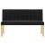 Bancă, negru, 140 cm, catifea GartenMobel Dekor