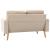 Canapea cu 2 locuri, crem, material textil GartenMobel Dekor