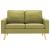 Canapea cu 2 locuri, verde, material textil GartenMobel Dekor