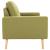 Canapea cu 2 locuri, verde, material textil GartenMobel Dekor