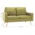 Canapea cu 2 locuri, verde, material textil GartenMobel Dekor