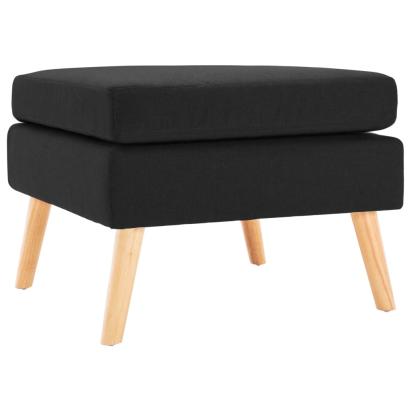 Taburet, negru, material textil GartenMobel Dekor