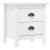 Noptieră Hill, 2 buc., alb, 46x35x49,5 cm, lemn masiv pin GartenMobel Dekor