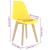 Scaune de sufragerie, 6 buc., galben, material textil GartenMobel Dekor
