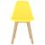 Scaune de sufragerie, 6 buc., galben, material textil GartenMobel Dekor