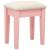 Masă toaletă cu taburet, roz, 65x36x128 cm, lemn paulownia, MDF GartenMobel Dekor