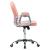 Scaun de birou pivotant, roz, piele ecologică  GartenMobel Dekor