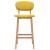 Scaune de bar, 2 buc., galben muștar, material textil GartenMobel Dekor