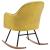 Scaun balansoar, galben muștar, catifea GartenMobel Dekor
