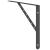 Suporturi rafturi, 4 buc., 40x2,5x25 cm, negru, oțel inoxidabil GartenMobel Dekor