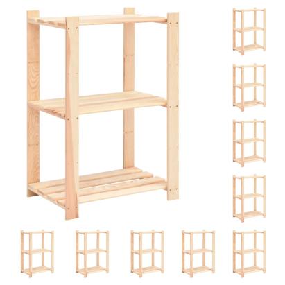 Etajere cu 3 niveluri, 10 buc., 60x38x90 cm, pin masiv, 150 kg GartenMobel Dekor
