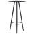 Set mobilier de bar, 3 piese, negru, material textil GartenMobel Dekor