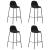 Set mobilier de bar, 5 piese, negru, material textil GartenMobel Dekor