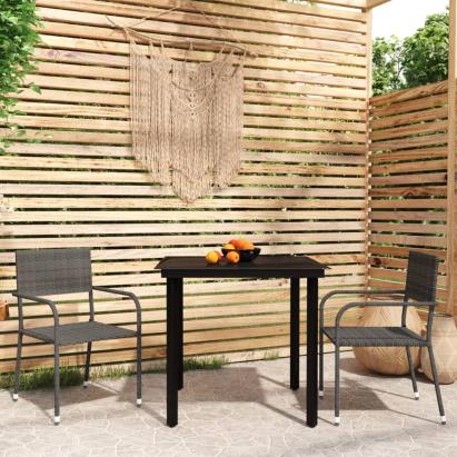 Set de mobilier pentru grădină, 3 piese, gri GartenMobel Dekor