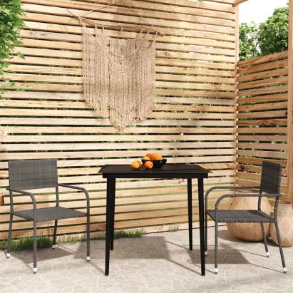 Set mobilier pentru grădină, 3 piese, gri GartenMobel Dekor