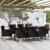 Set mobilier de grădină, 9 piese, negru GartenMobel Dekor