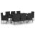 Set mobilier de grădină, 9 piese, negru GartenMobel Dekor