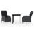 Set de mobilier pentru grădină, 3 piese, gri închis GartenMobel Dekor