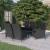Set mobilier pentru grădină, 7 piese, gri închis GartenMobel Dekor
