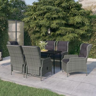 Set de mobilier pentru grădină, 7 piese, gri deschis GartenMobel Dekor