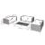Set mobilier de grădină cu perne,7 piese, gri închis, poliratan GartenMobel Dekor
