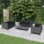 Set mobilier de grădină cu perne,7 piese, gri închis, poliratan GartenMobel Dekor