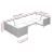 Set de mobilier de grădină & perne 6 piese gri închis poliratan GartenMobel Dekor