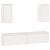 Comode TV, 4 buc., alb, lemn masiv de pin GartenMobel Dekor