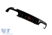 Difuzor tip Brabus cu capete negre potrivit pentru bara spate A Design pe Mercedes C-Class W205 2013-2019 -oo--oo- Performance AutoTuning