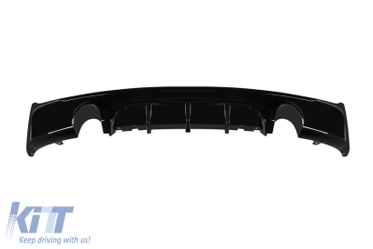Difuzor tip M Performance Design Design potrivit pentru bara spate M Technik pe BMW Seria 2 F22 coupe, F23 cabrio după 2013 -o---o-, lac negru Performance AutoTuning