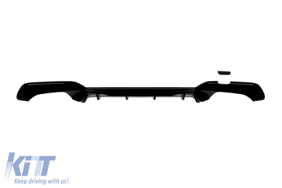 Difuzor tip M Competition potrivit pentru bara spate M Technik pe BMW Seria 3 G20 sedan, G21 touring 340i după 2019 -oo--oo-, lac negru Performance AutoTuning