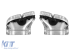 Set A Design tevi de evacuare cromate tip E63 GT potrivite pentru Mercedes E-Class W213 sedan, S213 break 2016-2022 Performance AutoTuning