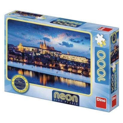Puzzle Neon - Castelul Praga (1000 piese) PlayLearn Toys