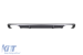 Difuzor tip S4 cu capete cromate potrivit pentru bara de protecție spate standard a Audi A4 B9 sedan, break 2015-2019 -oo--oo- Performance AutoTuning