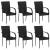 Scaune de exterior stivuibile, 6 buc., negru, poliratan GartenMobel Dekor