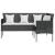 Set canapele grădină forma L cu perne 5 piese negru poliratan GartenMobel Dekor