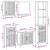 Set mobilier de baie, 5 piese, lemn masiv de nuc GartenMobel Dekor