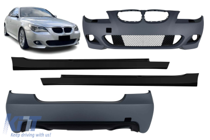 Pachet M-tech potrivit pentru BMW Seria 5 E60 2003-2010 fără PDC, fără proiectoare de ceață, cu difuzor dublu pentru evacuare dublă -oo--oo- Performance AutoTuning