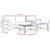 Set mobilier de grădină cu perne, 5 piese, alb, lemn masiv GartenMobel Dekor