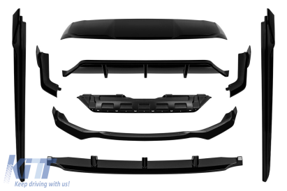 Pachet Aero tip Black Knight potrivit pentru BMW X5 F15 2014-2018 cu pachet M, lac negru Performance AutoTuning