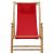 Scaun pliabil, roșu, bambus și pânză GartenMobel Dekor