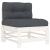 Set mobilier de grădină cu perne, 5 piese, alb, lemn masiv GartenMobel Dekor