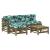 Set mobilier de grădină cu perne, 5 piese, lemn de pin tratat GartenMobel Dekor