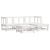 Set mobilier relaxare de grădină 5 piese alb lemn masiv de pin GartenMobel Dekor