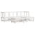 Set mobilier relaxare de grădină 5 piese alb lemn masiv de pin GartenMobel Dekor