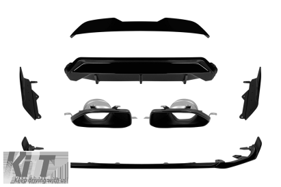 Pachet Aero tip M Performance Design Design potrivit pentru BMW Seria 2 G42 2013-2021 cu pachet M, lac negru Performance AutoTuning