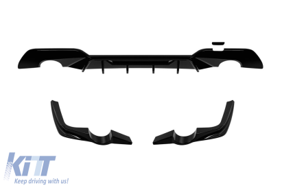 Difuzor tip M Performance Design Design potrivit pentru barele M de la BMW seria 3 G20, G21 după 2019, lac negru Performance AutoTuning