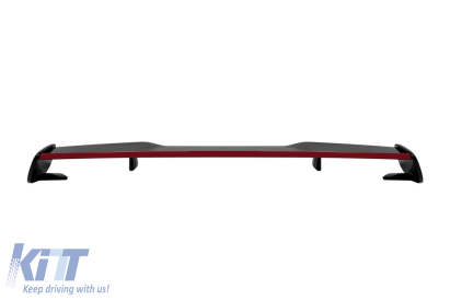 Spoiler potrivit pentru portbagaj tip A45 cu margine roșie pentru Mercedes A-Class W177 hatchback după 2018, lac negru Performance AutoTuning