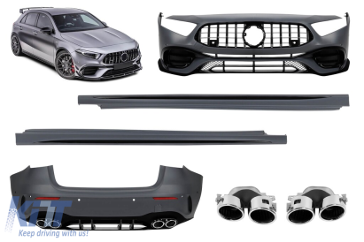 Un pachet de design tip A45 potrivit pentru Mercedes A-Class W177 hatchback după 2018 Performance AutoTuning